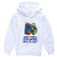 [ในสต็อก] Rainbow Friends Ro Bloxs การ์ตูนผ้าฝ้ายผสมน่ารักแขนยาวฤดูใบไม้ผลิฤดูใบไม้ร่วงเสื้อผ้าเด็กพิมพ์ Boy Hooded Sweatshirt Hoodies สำหรับเด็กชายหญิง