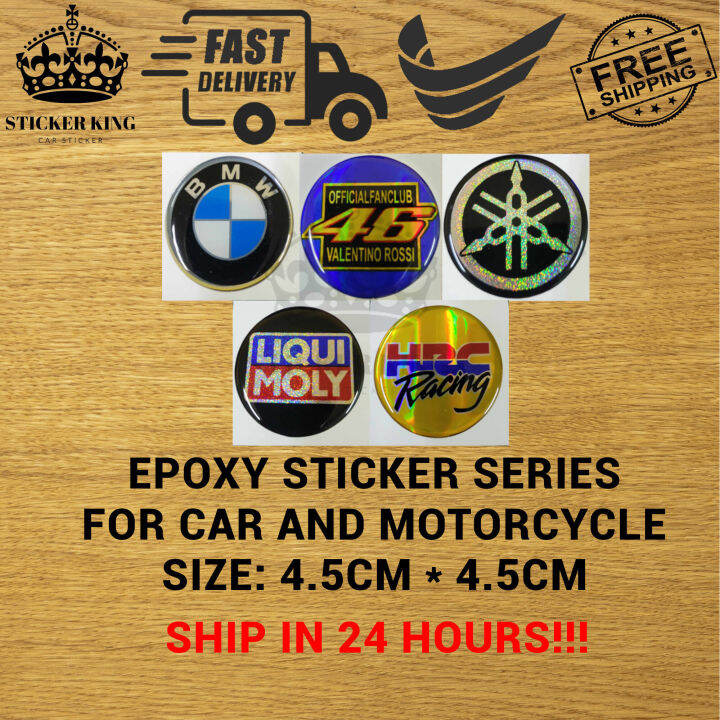 [STICKER KING] EPOXY STICKER SERIES BMW 46 RACING YAMAHA LIQUI MOLY HRC ...