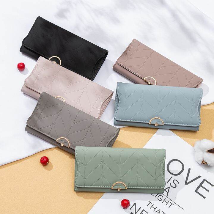 korean-wallet-ladies-long-wallets-leather-solid-striped-coin-purse-bags-zipper-buckle-women-new-trend-clutch-carteras-para-mujer