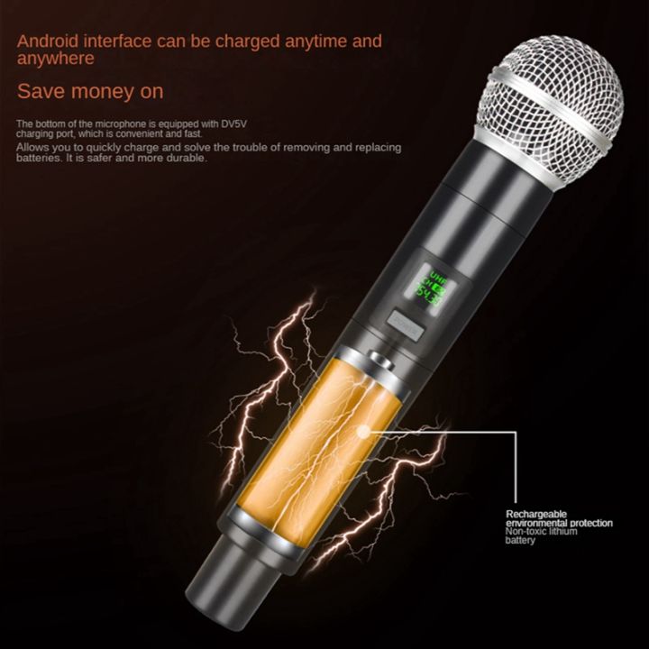 wireless-microphone-professional-uhf-recording-karaoke-handheld-channel-lithium-battery-for-stage-church-party-school