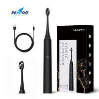 HOKDS Seago USB Charge Electric Toothbrush 5 Modes Black Waterproof IPX7 Teeth Brush Smart Timer Acoustic Wave Adults Toothbrush SG972