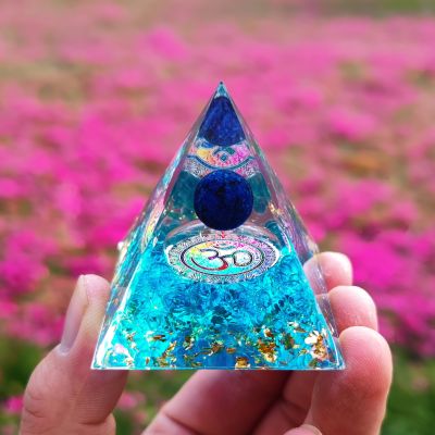 ；。‘【； Orgonite Pyramid Crystals Natural Stone Orgone Energy Generator Healing Reiki Chakra Meditation Ornaments Crafts Office Decor