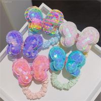 ☏♙ Y2K Fasionable Cute Sequin Butterfly Hair Rope Colorful High Elastic Versatile Korean Stereoscopic Hair Rings Exquisite Children