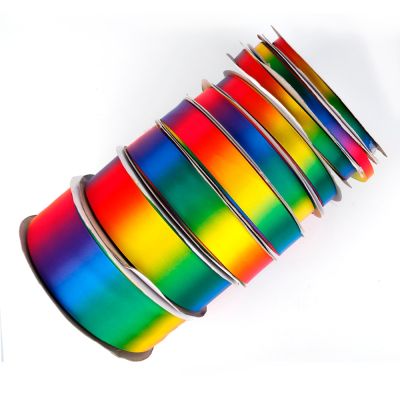 5Yard/lot 6 10 12 15 20 25 30 40 50mm Rainbow Color Satin Ribbon For Wedding Party Christmas Decoration Gift Wrapping Ribbon Gift Wrapping  Bags