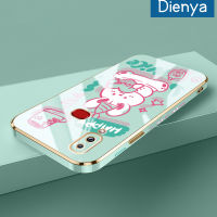 Dienya เคสปลอกสำหรับ Samsung กาแลคซี M01s A10s A10ลายการ์ตูนน่ารักโชคดีน่ารักใหม่กรอบสี่เหลี่ยมชุบซิลิก้าเจลแบบนิ่มเคสมือถือรวมเลนส์กล้องถ่ายรูปฝาครอบป้องกัน