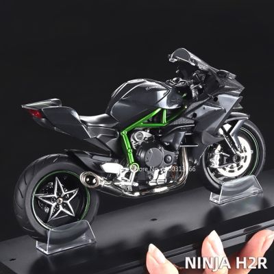 1:12 Kawasaki H2R Ninja Motorcycle Model Toy Metal Diecast Toy Model With Sound Light Off Road Car Toys For Boys Gift Collection