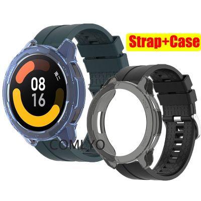 2in1 Strap for Xiaomi Mi Smart Watch S1 Active Bracelet Band Silicone Wristband TPU Case Cover Bumper Drills Drivers
