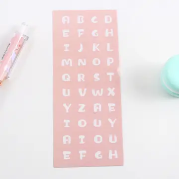 1sheet Alphabet & Number Stickers Waterproof Decorative Stationery