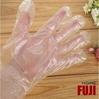 【ราคาโดนใจ】FUJI HOME  ถุงมือพลาสติก ถุงมือใช้แล้วทิ้ง ถุงมือพลาสติก ถุงมือใส ถุงมือ ถุงมือเอนกประสงค์ (100ชิ้น) C62