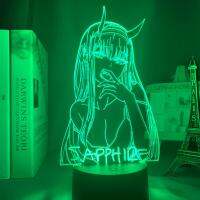 Led Light Night Zero สอง Sapphire ตาราง3d สำหรับห้องนอน Decor อะนิเมะ Waifu ของขวัญ Darling ใน Franxx Zero 2โคมไฟ