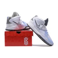 Au hot [original] ΝΙΚε Kyri- 8 white Blue Grey fashion basketball shoes comfortable sports shoes