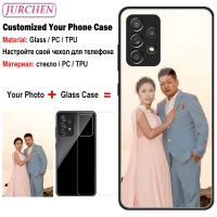 Custom Photo Glass Case For Samsung Galaxy A10 A20 A30 A40 A21 A6 A8 A9 S Pro A10E A50S Note 10 S22 S23 Plus Ultra Lite M23 F23