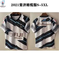 เสื้อรักบี้ล่าสุด Fiji sevens 2021 home and away football clothing embroidery with short sleeves training suit Fiji Rugby Jersey