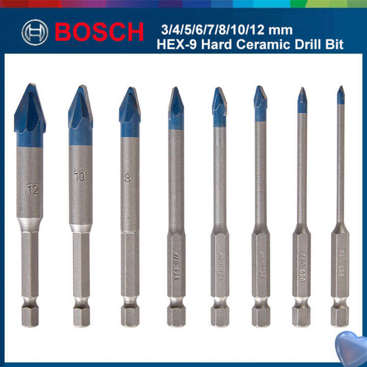 Bosch HEX9 Hard Ceramic Tile Drill Bit Hole 312mm Super Hard Alloy Electric Drill Bit glass