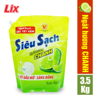 Túi Nước Rửa Chén Lix Siêu Sạch Hương Chanh 3.5Kg N4301 thumbnail
