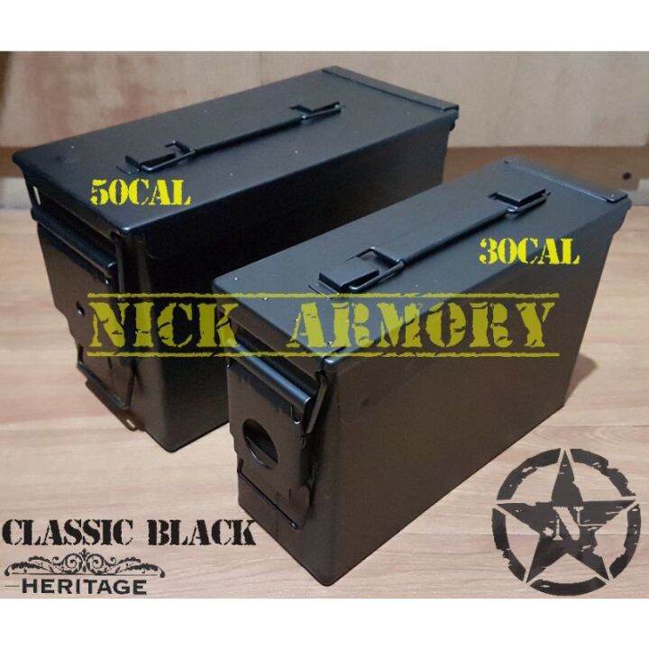 【READY STOCK】 ⚘Metal Ammobox Toolbox Classic Army Box Style 50 cal 30