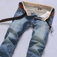 □ Spring and summer straight loose jeans mens high-end trendy brand all-match mens casual retro trend social pants