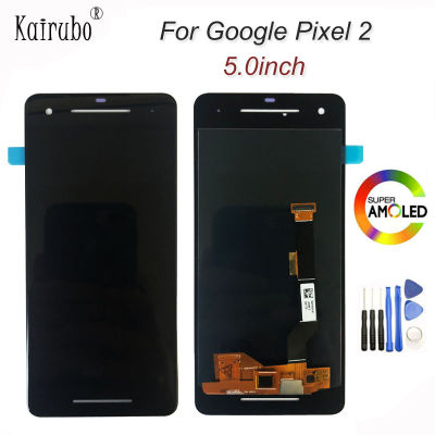 100 OEM Super AMOLED สำหรับ Pixel 2 LCD Touch Screen Digitizer จอแสดงผล Full Assembly Complete เปลี่ยน5.0 "LCD สีดำ