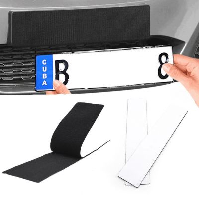 2Pcs/Set Adhesive Licenses Plate Holder Frameless Black Weather-proof Universal Number Plate Holder Vehicles Car Accessories