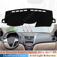 Polyester for Hyundai Solaris Accent 2011 2017 RB Car Dash Board Sunshade Carpet 2014 2015 2016 Dashboard Cover Protective Pad