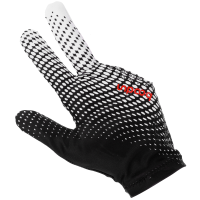 1pc 3 Fingers Glove High Elastic Anti-slip Billiards Glove Breathable Snooker Glove (สีดำและสีขาว)-Lianeur