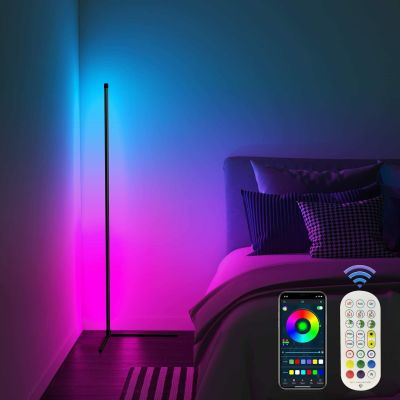 Smart Nordic LED Floor Lamp Loft RGB Atmosphere Indoor Lighting Standing Light Living Room Bedroom Decoration Art Deco Foot Lamp