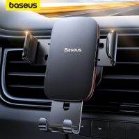 Baseus ที่ตั้งฐานสำหรับ iPhone โทรศัพท์โทรศัพท์ในรถยนต์,ช่องแอร์แท่นวางสำหรับรถเมาท์สล็อต CD Samsung ขาตั้งโทรศัพท์มือถือแบบกราวิตี้โลหะ