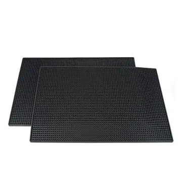 Bar Mat Black, Cocktail Bartender Kitchen Countertop Mat, PVC