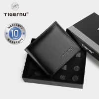 HOT ； 8006 Tigernu กระเป๋าสตางค์ ใบสั้น ชนิดหนัง PU ป้องกันการโจรกรรม Rfid พร้อมกล่องของขวัญ