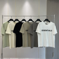 Summer High Quality ESSENTIALS 1:1 T-shirt 100 Cotton Loose Tees Rubber Letter logo Hip hop Uni Oversized Sports T-Shirts