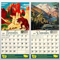 National Park Monsters Calendar - Alternate Histories Hangable Wall Calendar For Home, Animals Calendars Art House Decor