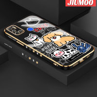 JIUMOO เคสสำหรับ Tecno Spark 6 Air Spark 5 Air เคสลายการ์ตูนน่ารักลูกสุนัขดีไซน์ใหม่ด้านข้างเคสซิลิโคนกันกระแทกเต็มรูปแบบฝาปิดเลนส์กล้องกล่องกันกระแทก Softcase