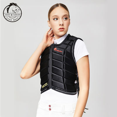 Unisex ผู้ใหญ่ผู้หญิงขี่ม้า Body Protector Man Equestrian Vest Thicken 1.5ซม. ม้าเกราะขี่ม้าป้องกัน ~