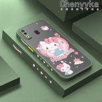 Chenyyka เคส M20 A20กาแลคซีของปลอกสำหรับ Samsung เคสลายการ์ตูนน่ารักเฮลโลคิตตี้เคสแข็งกันแรงกระแทกฝ้าบางปลอกซิลิโคนนิ่มคลุมทั้งหมดเคสป้องกันเลนส์กล้อง