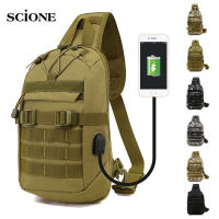 Chest Bag USB Charging Waterproof Shoulder Crossbody Bags Casual Large-Capacity Knapsack Male Sling Rucksack Backpack X168A