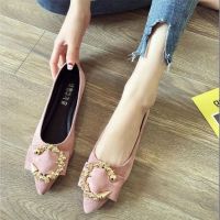 Pointed Flat Women Shoes The New Summer 2020 Shallow Mouth Pointed Flats Female Soft Bottom Casual Slip On Shoes