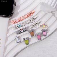 ⊙✾ Cute Cartoon Cat Watchband Charms Bow Cup Decorative Charm for Iwatch Dinosaur Love Mom Charms for Apple Watch Strap Accessories