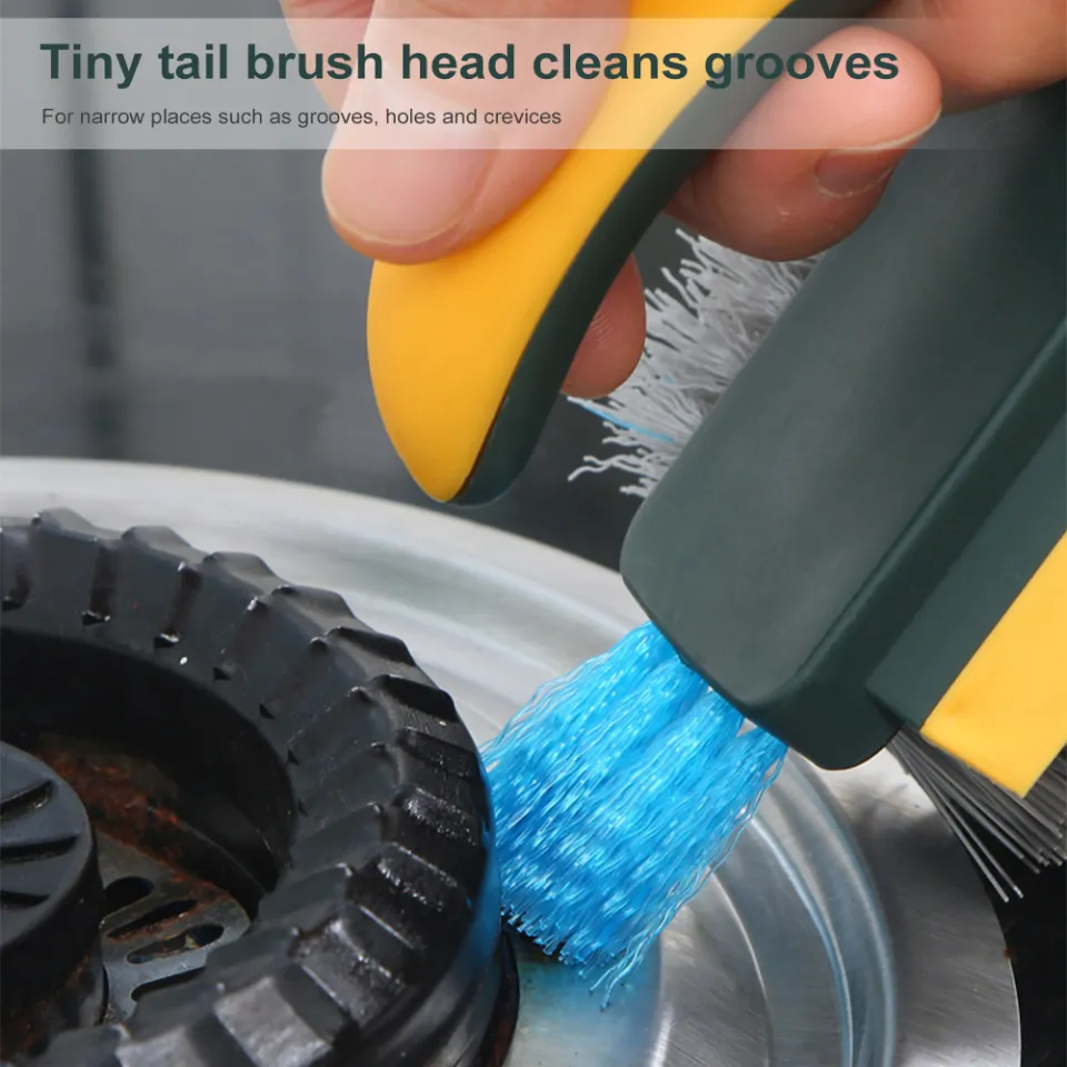 4 In 1 Brush Squeegee for Gap Groove Cleaning Tool Glass Scraper