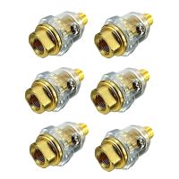 6Pcs Mini Oiler Pneumatic Tool Accessories- 1/4inch NPT Oiler Oil Lubricator for Air Compression Air Tool Oiler -Yellow