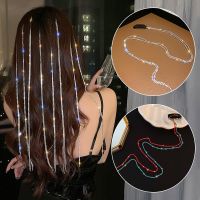 Sparkly Crystal Hair Extensions Hair Glitter Strands Wig Chain Clip Rhinestone Bling Ponytail Tassel Hairpin Braided Hairpin