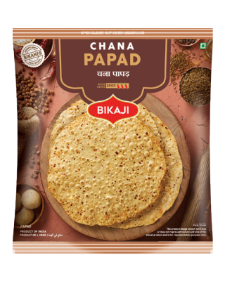 Bikaji Papad Chana 200g ขนมแผ่นกรอบ ทำจากถั่วชิกพี ข้าวเกรียบอินเดีย