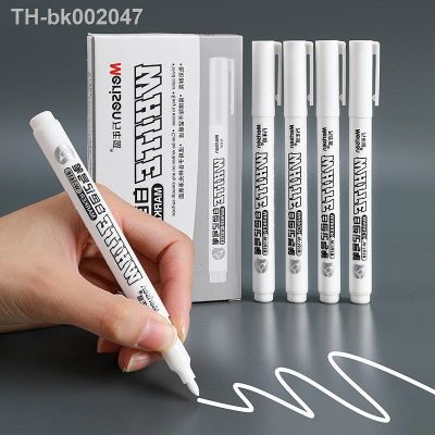 ❉▦✧ 3pcs White Marker Pen Alcohol Paint Oily Waterproof Tire Painting Graffiti Pens Permanent Gel Pen for Fabric Wood Leather Marker