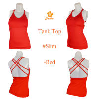 เสื้อพร้อมบรา ใส่เล่น โยคะ ออกกำลังกาย Kinare รุ่นSlim Red