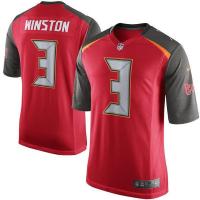 High quality olive clothing Mens Buccaneers 3 Jameis Winston Football Jersey Red White Orange