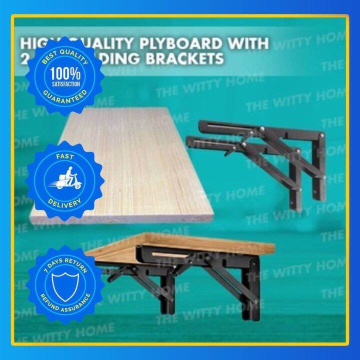 Original Wood Planks With Folding BracketsDIY Wall ShelvesHeavy Duty
