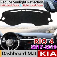 สำหรับ KIA RIO 4 K2 2017 2018 2019รุ่นรัสเซียแผ่นกันแดดแผ่นคลุมแผงหน้าปัดรถยนต์กันเสื่อกันลื่นอุปกรณ์เสริมสำหรับพรม