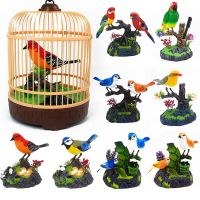 Western knights acoustic simulation family parrot cage birds handicraft electric small ornament