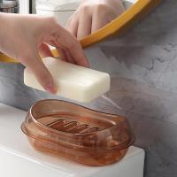 Bathroom Soap Holder Split Double Layers Soap Case Ventilated Sturdy Structure Self Draining Soap Storage Box Bathroom Supplies Soap Dishes