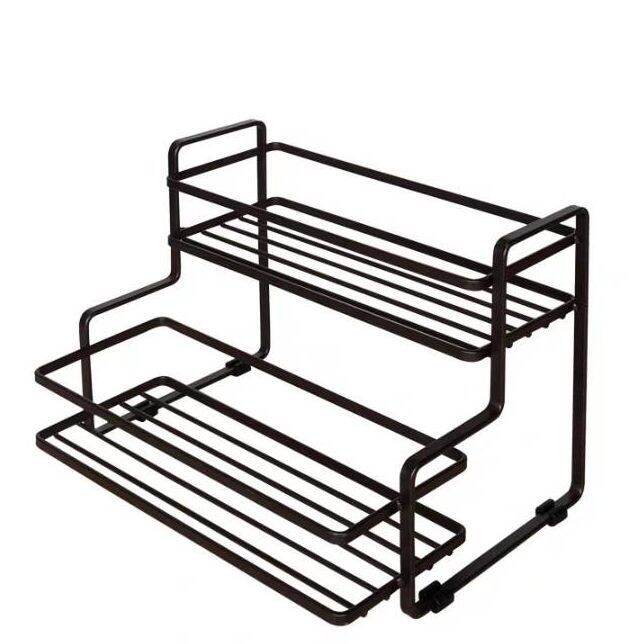 ชั้นวางเครื่องปรุง-ชั้นวางของในครัว-ที่วางเครื่องเทศ-ขวดเครื่องปรุง-เหล็กเคลือบกันสนิม-พร้อมส่ง