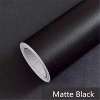 ℗ 2/3/5m Self-adhesive Film Black Thickened Sticker Matt Furniture Kitchen Cabinet for Cupboards Tables Wall Renovation Wallpaper